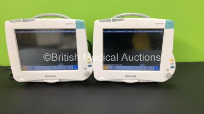 2 x Philips IntelliVue MP50 Anaesthesia Patient Monitors *Mfd - 2008* (Both Power Up)