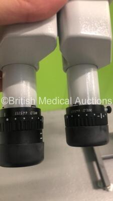 Leica Wild M715 Surgical Microscope with 2 x 10x/21b Eyepieces,f=250mm Lens and Intralux MR2 Light Source (Powers Up with Good Bulb-Missing Light Source Cable) * SN 000002 * - 4