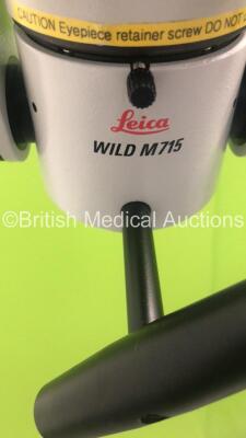 Leica Wild M715 Surgical Microscope with 2 x 10x/21b Eyepieces,f=250mm Lens and Intralux MR2 Light Source (Powers Up with Good Bulb-Missing Light Source Cable) * SN 000002 * - 6