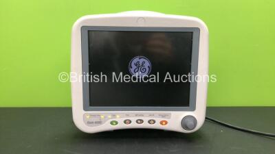 GE Dash 4000 Patient Monitor Including ECG, NBP, CO2, SpO2, Temp/CO, BP1 and BP2 Options with 2 x Model SM 201-6 Batteries (Powers Up)