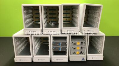 19 x GE TRAM-RAC 4A Module Racks with 3 x Capnostat Modules and 2 x SPO2 Modules