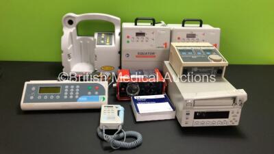 Mixed Lot Including 1 x Sony DVO-1000MD DVD Recorder (Damaged Casing - See Photo), 1 x Sims PneuPac paraPAC 200D Ventilator (Missing Battery - See Photo), 2 x Equator Convective Warming Level 1 Units, 1 x Oxylitre Suction Unit, 1 x Graseby 3500 Anaesthesi