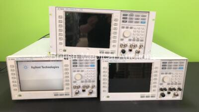 3 x Agilent 8960 Series 10 E5515C Wireless Communications Test Sets (1 x Powers Up)