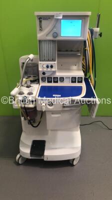 Spacelabs Healthcare Blease Sirius Anaesthesia Machine with 990M Ventilator Front Panel Software Version V700900 10.07 / Control Board Software Version V700900 9.62,Absorber,Bellows,Oxygen Mixer and Hoses (Powers Up) * Asset No FS 0128647 *