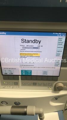 Drager Primus Anaesthesia Machine Ref 8603800-39 Software Version 4.50.00 - Running Hours Mixer 6906 Ventilator 11307 with Hoses (Powers Up) * SN ARXN-0071 * * Mfd 2006 * - 3