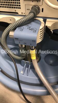 Drager Primus Anaesthesia Machine Ref 8603800-39 Software Version 4.50.00 - Running Hours Mixer 6906 Ventilator 11307 with Hoses (Powers Up) * SN ARXN-0071 * * Mfd 2006 * - 10