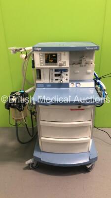 Drager Fabius GS Anaesthesia Machine Software Version 2.21 Total Hours Run 65946 Vent Hours 2891 with Absorber,Bellows.Oxygen Mixer and Hoses (Powers Up)