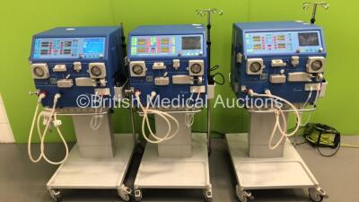3 x Gambro AK 200 S Dialysis Machines Version 11.11 / 9.2 / 9.2 (All Power Up- 1 x Damaged Rear Casing-See Photos)