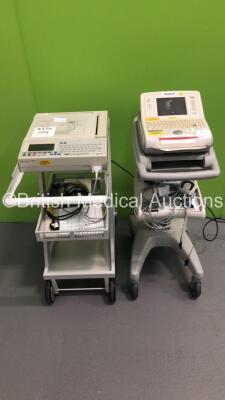 1 x Philips PageWriter Trim II ECG Machine on Stand with 1 x 10-Lead ECG Lead * Missing 1 x Key * and 1 x Hewlett Packard PageWriter 300 PI ECG Machine on Stand with 1 x 10-Lead ECG Lead (Both Power Up) * SN US20713322 / CND4943182 *
