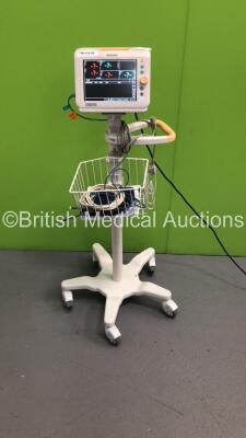 Philips SureSigns VS3 Patient Monitor on Stand with SpO2 and BP Options and Leads (Powers Up) *G* * SN CN23152123 * * Mfd 2013 *