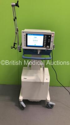 Drager Evita 4 Ventilator Ref 8411740-16 Version 04.26 Running Hours 9133 on Stand with Hoses (Powers Up) * Asset No FS 0071048 *