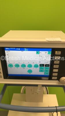 Drager Evita 4 Ventilator Ref 8411740-16 Version 04.26 Running Hours 9133 on Stand with Hoses (Powers Up) * Asset No FS 0071048 * - 3