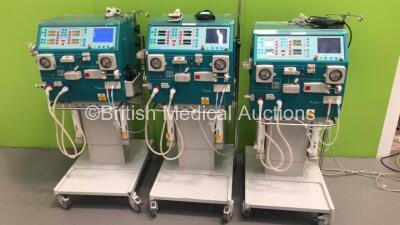 3 x Gambro AK 200 Ultra S Dialysis Machines Version 11.11 (All Power Up) * SN 16571 / 16565 / 16559 *