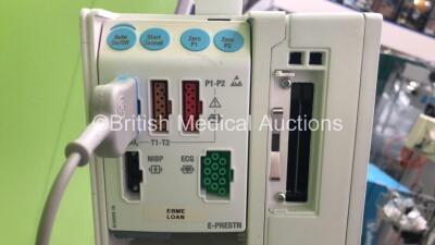 Datex-Ohmeda Compact Anaesthesia Monitor Type F-CM1-05 on Stand with 1 x E-PRESTN Module with SpO2,T1-T2,P1-P2,NIBP and ECG Options * Mfd 2008 * ,1 x SpO2 Finger Sensor,1 x BP Cuff and 1 x ECG Lead (Powers Up) * Mfd 2008 * - 3