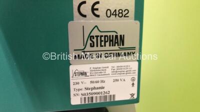 Stephan Stephanie Ventilator Version 3.62 / Running Hours 27837 (Powers Up with Hardware Failure) * Equip No 039543 * - 3