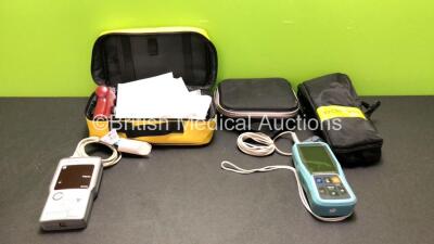 Mixed Lot Including 1 x Huntleigh Smartsign MiniPulse SpO2 Meter (Untested Due to Possible Flat Batteries) 1 x EZ-IO G3 Power Driver in Carry Case, 1 x PC-900B Handheld Capnograph and Oximeter In Carry Bag (Powers Up when Tested with Stock Power Supply-Po