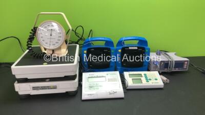 Mixed Lot Including 2 x GE Dinamap Procare 300 Patient Monitors, 1 x Nellcor N-595 Pulse Oximeter and 2 x Marsden Weighing Scales *G03805352 - 201994001 - 201993301 - 8AC010978*