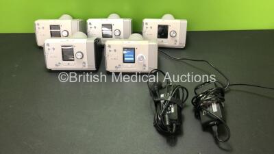 5 x ResMed Airsense 10 Autoset for Her CPAP Units with 2 x AC Power Supplies (All Power Up)