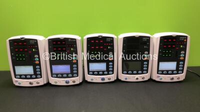 5 x Mindray VS-800 Patient Monitors (All Power Up 2 x with Missing Lights Lenses and 1 x Damaged Screen-See Photos)