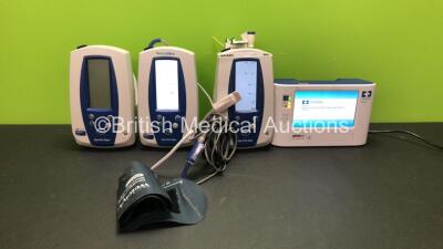 Job Lot of Patient Monitors Including 3 x Welch Allyn Spot Vital Signs Monitors with 1 x SpO2 Finger Sensor (All Power Up) 1 x Covidien Nellcor Bedside Respiratory Patient Monitoring System (Powers Up)