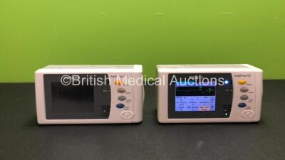 2 x Philips IntelliVue X2 Handheld Patient Monitors S/W Rev H.03.14 - M.04.00 with ECG, SpO2, NBP, Press and Temp Options (Both Power Up with Stock Battery-Flat Batteries Included) *Mfd 2018 - 2011*