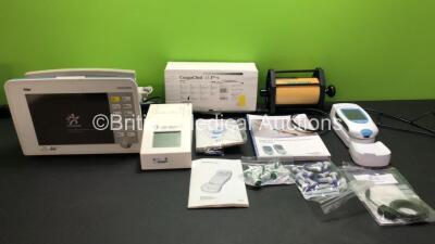 Mixed Lot Including 1 x Drager Infinity Delta Patient Monitor with 1 x AC Power Supply (Powers Up) 1 x Roche Coaguchek XS Plus Monitor with 1 x Base Unit, 1 x AC Power Supply and Accessories (Powers Up) 1 x Vitalograph Syringe Driver *FS0112477 - FS014658