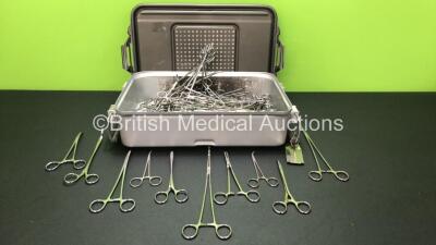 Job Lot of Forceps in Metal Tray