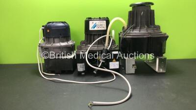 Job Lot of Suction Pumps Including 1 x Durr Dental Ref 7122-01/002 Pump, 1 x Durr Dental 7123-01/002 Pump and 1 x Durr Dental Ref 7125-01/002 Pump (All Untested Due to Cut Cables-See Photos) *NWL002918 - AIH1028 - EALNHS6283 - L002264 - E256355059 - A2079