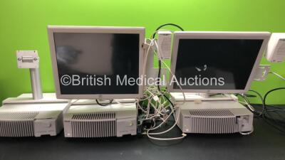 Job Lot Including 3 x Philips IntelliVue MP90 Patient Monitoring Systems with 2 x Elo Monitors (All Power Up)