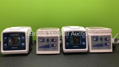 Job Lot of Heated Humidifiers Including 2 x Inspired VHB15A Heated Humidifiers and 2 x VADI VH-1500 Respiratory Humidifier Units (All Untested Due to Foreign Power Supplies) *2016031907 - 1500201031596 - 2017140260 - 1500201031611*