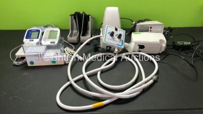 Mixed Lot Including 1 x Plusoptix S08 Eye Vision Tester (Powers Up) 1 x Henleys Medical Elite Compressor Unit (Powers Up) 1 x Omron M3 BP Meter (Untested Due to No Batteries) 1 x Omron M2 Basic BP Meter (Untested Due to No Batteries) 1 x Mirage Propulse I