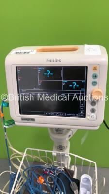 Philips SureSigns VS3 Patient Monitor on Stand with SpO2 and NIBP Options,1 x SpO2 Finger Sensor and 1 x BP Hose and Cuff (Powers Up) *G* * SN CN23147651 * - 2