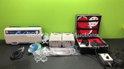 Mixed Lot Including 1 x Huntleigh Nimbus 3 Advanced Dynamic Flotation System (Powers Up) 2 x Respironics Synchrony BiPAP Units with 2 x Power Supplies (Both Power Up) 1 x Opthalmedica Catford Visual Acuity Apparatus (No Power)