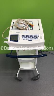 Mortara Instrument ELI 250 ECG Machine on Stand with 1 x 10-Lead ECG Lead (Powers Up) * SN 109230020959 *