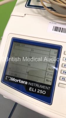 Mortara Instrument ELI 250 ECG Machine on Stand with 1 x 10-Lead ECG Lead (Powers Up) * SN 108370004706 * - 3