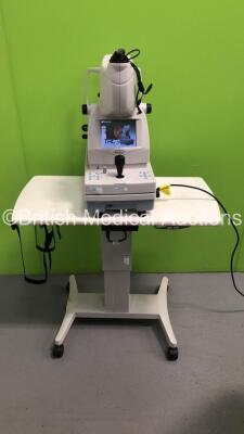 Topcon TRC-NW8 Non-Mydriatic Retinal Camera on Topcon ATE-600 Motorized Table (Powers Up-Damage to Table-See Photos) * SN 087109 * * Mfd 2014 *