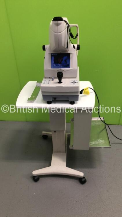 Topcon TRC-NW8 Non-Mydriatic Retinal Camera on Topcon ATE-600 Motorized Table (Powers Up) * SN 086065 * * Mfd 2010 *