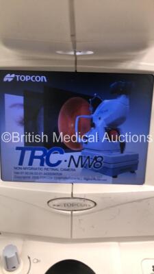 Topcon TRC-NW8 Non-Mydriatic Retinal Camera on Topcon ATE-600 Motorized Table (Powers Up) * SN 086065 * * Mfd 2010 * - 3