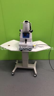 Topcon TRC-NW8 Non-Mydriatic Retinal Camera on Topcon Motorized Table (Powers Up-Damage to Chin Rest-See Photos) * SN 086153 * * Mfd 2010 *