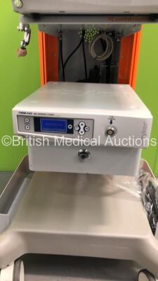 Smith & Nephew Stack Trolley Including Stryker Vision Elect HD Monitor,Olympus OES UHI-3 Insufflator,Stryker X8000 Light Source Unit,Stryker SDC3 HD Information Management System and Stryker 1188HD Camera Control Unit (Powers Up-Unable to Test Monitor Due - 4