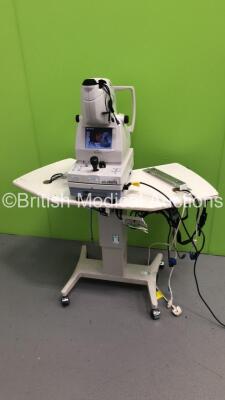 Topcon TRC-NW8 Non-Mydriatic Retinal Camera on Topcon Motorized Table (Powers Up-Damage to Switch on Table-See Photos) * SN 086719 * * Mfd 2012 *