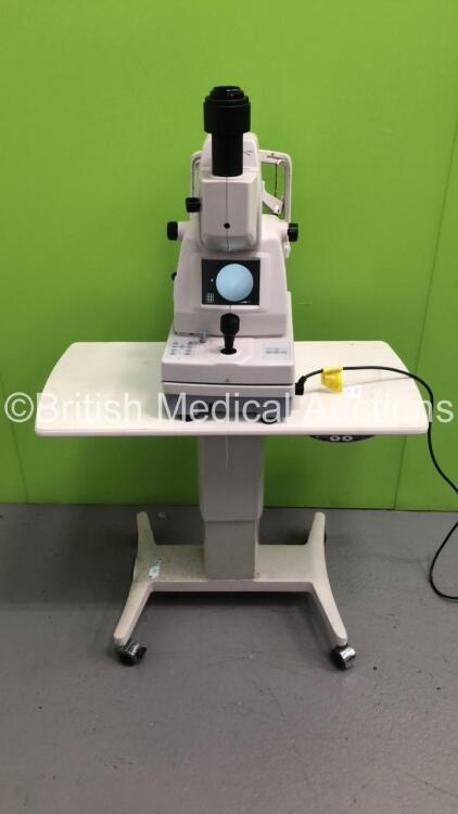 Topcon TRC-NW6S Non-Mydriatic Retinal Camera on Topcon Motorized Table (Powers Up-Damage to Chin Rest-See Photos) * SN 2880430 * * Mfd 2006 *