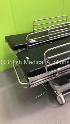 2 x Portsmouth Surgical Equipment QA2 Hydraulic Patient Trolleys with Cushions (Hydraulics Tested Working) - 3