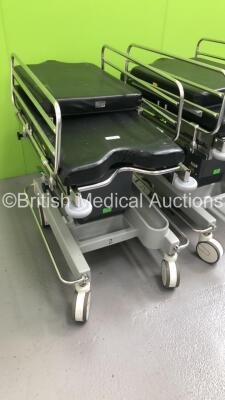 2 x Portsmouth Surgical Equipment QA2 Hydraulic Patient Trolleys with Cushions (Hydraulics Tested Working) - 2