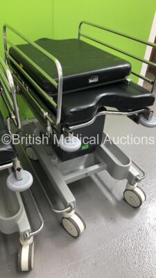 2 x Portsmouth Surgical Equipment QA2 Hydraulic Patient Trolleys with Cushions (Hydraulics Tested Working) - 3