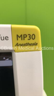 Philips IntelliVue MP30 Anesthesia Patient Monitor Ref 862135 on Stand (Powers Up-Small Crack To Casing-See Photo) * Mfd 2010 * - 5