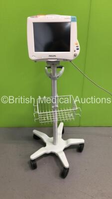 Philips IntelliVue MP50 Anesthesia Patient Monitor Ref 862116 on Stand (Powers Up) * Mfd 2010 *