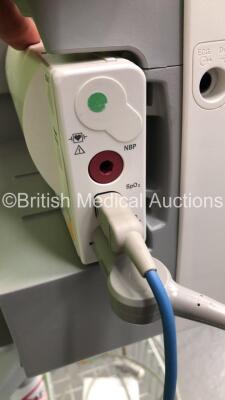 Philips IntelliVue MP30 Anesthesia Patient Monitor Ref 862135 with 1 x Philips M3001A Module with NBP,SpO2 and ECG/Resp Options * Mfd 2014 * and Leads on Stand (Powers Up) * Mfd 2011 * - 6