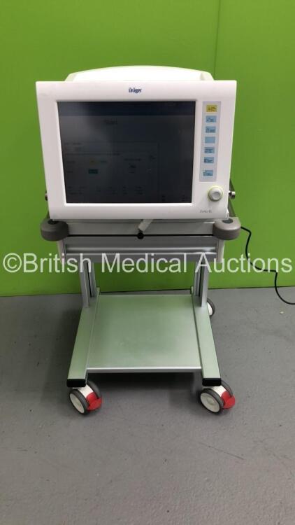 Drager Evita XL Ventilator Software Version 07.02 / Running Hours 67363 with Hoses on Stand (Powers Up-Mark to Screen-See Photos) * SN ASCA-0357 * * Mfd 2011 *