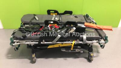 2 x Ferno Pegasus Hydraulic Ambulance Stretchers with 2 x Mattresses (Hydraulics Tested Working)